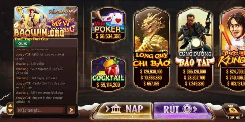 Nổ Hũ Baowin - Không Gian Giải Trí Đa Dạng Chủ Đề 2026